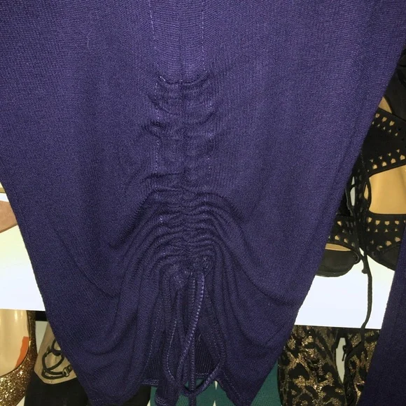 Venus size XS navy blue long sleeve shirt with back tie - Picture 4 of 4